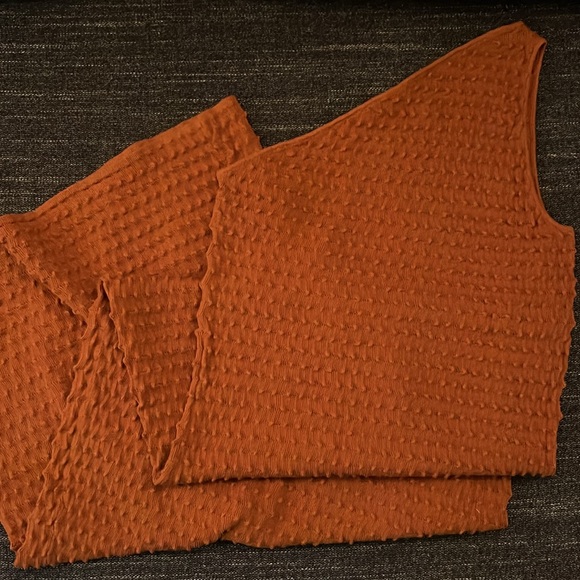 Helmut Lang One-Shoulder Textured Knit Midi Dress - Picture 3 of 4